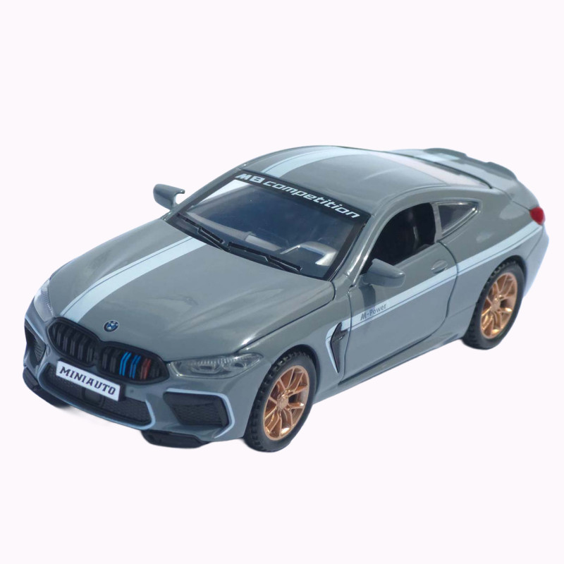 Машинка метал BMW M8 Competition АвтоЕксперт сіра 1:32 звук світло інерція 15*6,5*4 см (LF-93732)