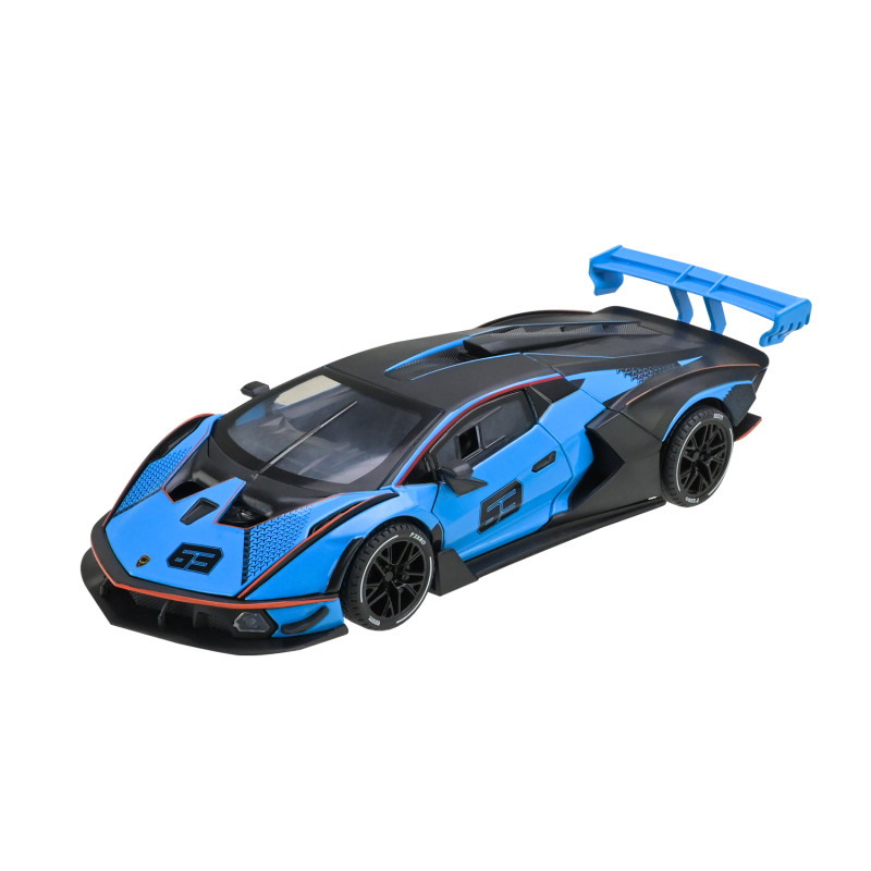 Машинка металл Lamborghini Essenza SCV12 Автопром синяя 1:24 свет звук откр двери 22*8,5*4,5 см (AP7700)