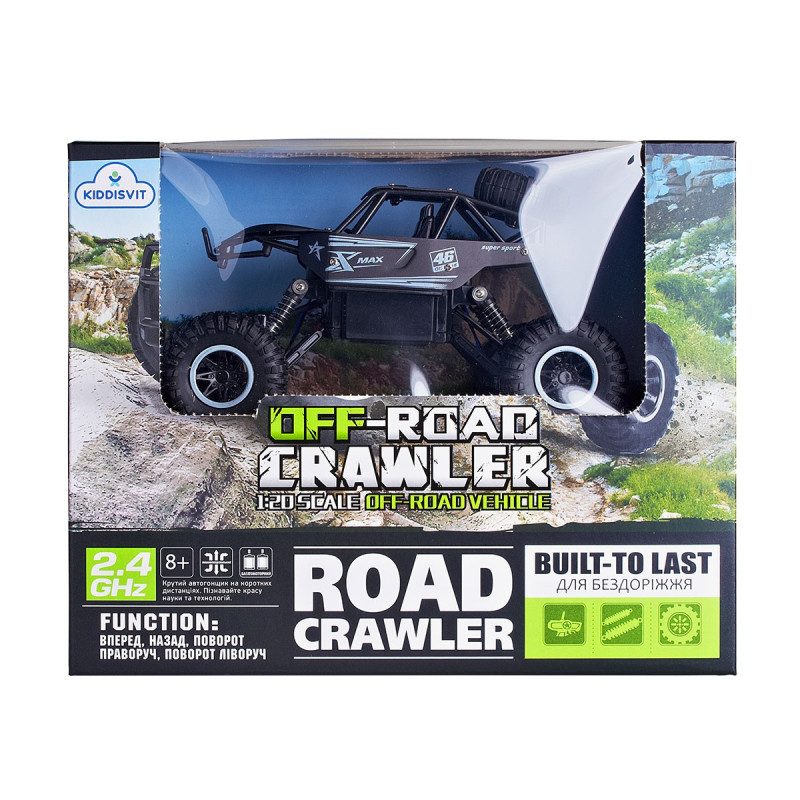 Машинка Off-road Crawler Rock Sport черная на радиоуправлении (1:20), пульт, аккум  18х11х8см (SL-110AB)