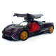 Машинка металева іграшкова Pagani huayra Roadster, Авто Експерт, 1:24, фіолетова, світло, звук, інерція, відкр. двері, 21*5,5*9см. (GT-01557)