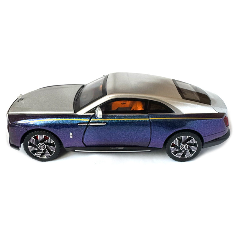 Машинка металева дитяча Rolls-Royce Spectre Ролс Ройс срібно-фіолетовий Автоексперт 1:24 світло інерція відкр двері баг капот 21*5,5*8,5см (GT - 41074)