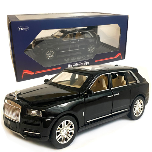 Іграшкова машинка металева Rolls-Royce «АвтоЕксперт» Роллс-Ройс чорний, світло, звук 20*8*7 см (GT-4502)