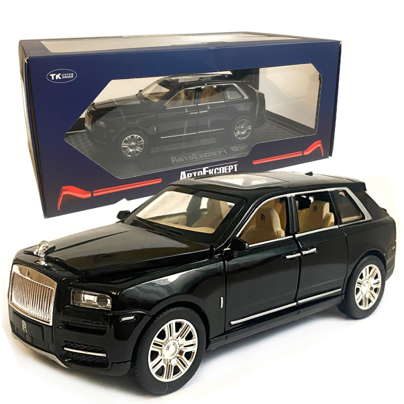 Іграшкова машинка металева Rolls-Royce «АвтоЕксперт» Роллс-Ройс чорний, світло, звук 20*8*7 см (GT-4502)