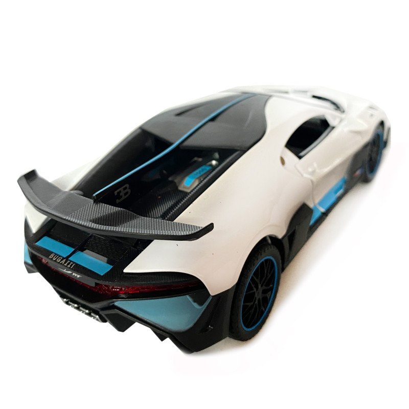 Іграшкова машинка металева Bugatti Divo, Бугатті, біла, звук, світло, інерція, відкр двері, Автоексперт, 1:32,15*7*5см (ТК-10063)