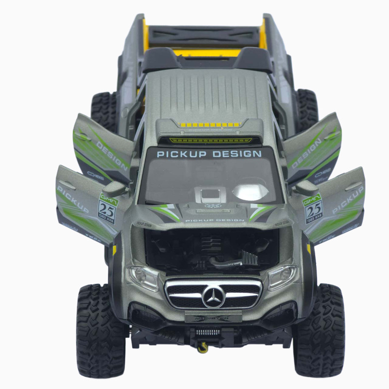 Машинка метал Mercedes-Benz X-Class 6x6 АвтоЕксперт срібляста 1:32 звук світло 20,5*10*8,5 см (ТК-9172)