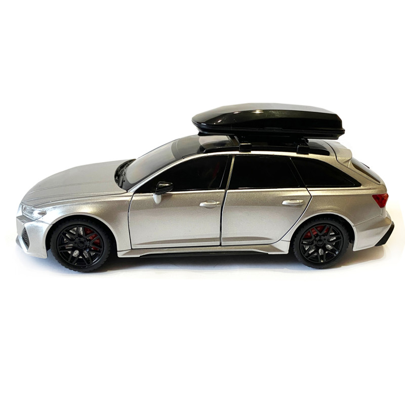 Машинка металева дитяча Audi RS6 ауді, срібна, Автоексперт, світло, інерція, відкриваються двері, багажник, капот, 1:24, 21*8*8см (GT - 05963/GT-0911)