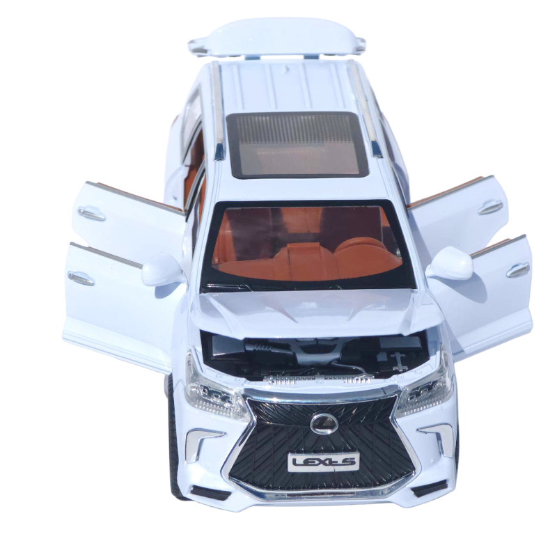 Машинка метал Lexus LX 570 АвтоЕксперт біла 1:24 звук світло інерція 20*8,5*8 см (G6498-5)