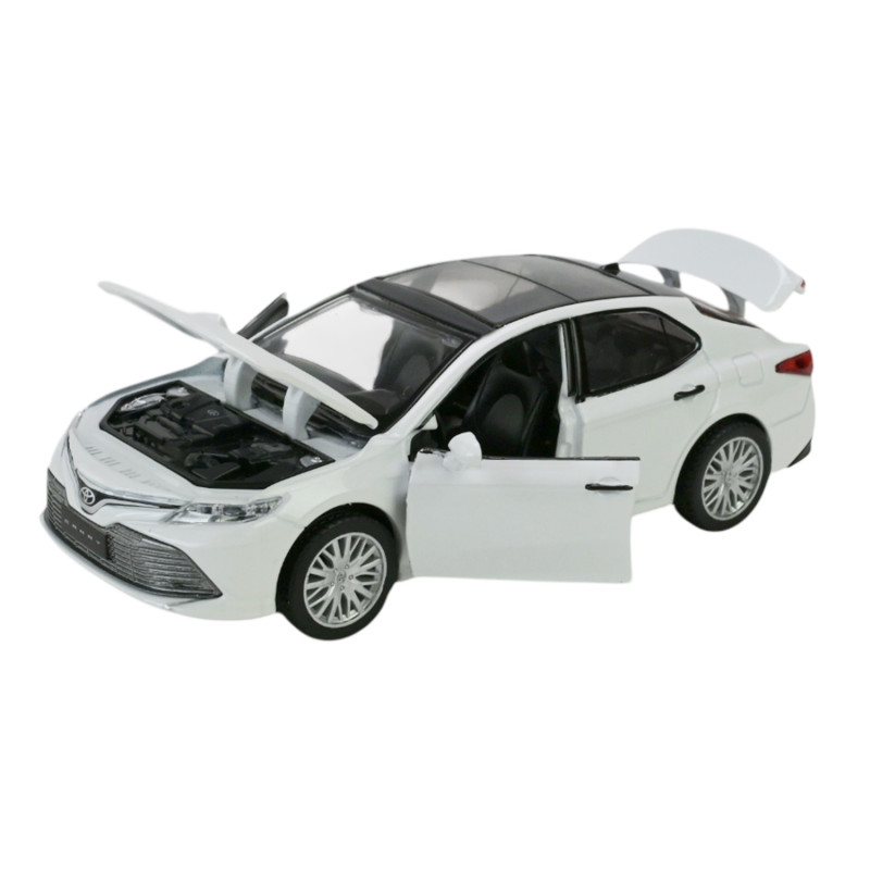 Машинка металева Toyota Camry 70 Автопром 1:34 біла звук світло відкр двері 14,5*6*4,5 см (68459)