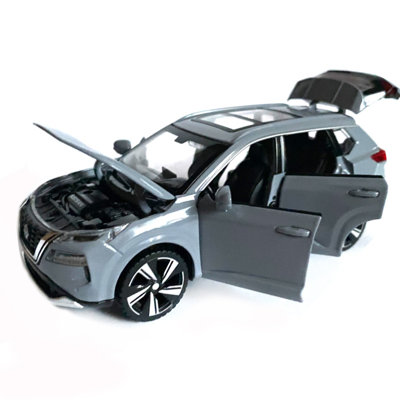 Іграшкова машинка металева Nissan X-Trail VC-Turbo 300, ніссан, сірий, звук, світло, інерція, откр двері, капот, Автоексперт, 1:32,14,5*7*6см (ТК-10415)