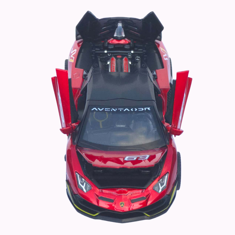 Машинка метал Lamborghini Aventador SVJ АвтоЕксперт червона 1:32 звук світло 15,5*7*3,8 см (LF-66519)