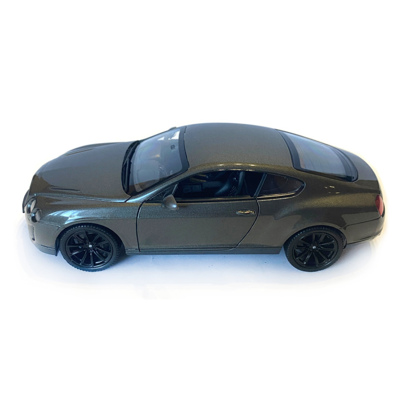 Іграшкова машинка металева WELLY 1:24 BENTLEY CONTINENTAL SUPERSPORTS, бентлі континенталь суперспорт, відкр.двері, капот, сіра,19*7.5*5.5 см (24018W)