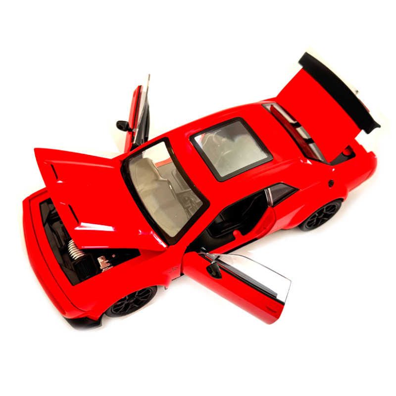 Машинка металева Dodge Challenger SRT Додж червона 1:24 звук світло відкр двері баг капот 20*7*5,5см (GT-12099)