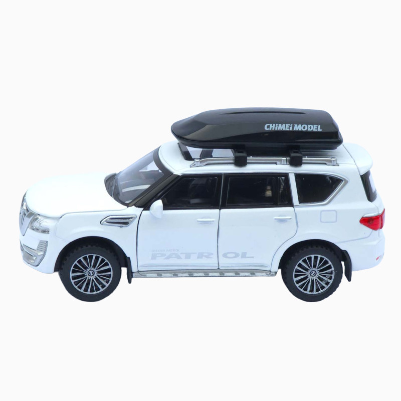 Машинка метал Nissan Patrol (Ніссан Патрол) «АвтоЕксперт» біла світло звук відкриваються двері 15*7*5 см (6505/50915)