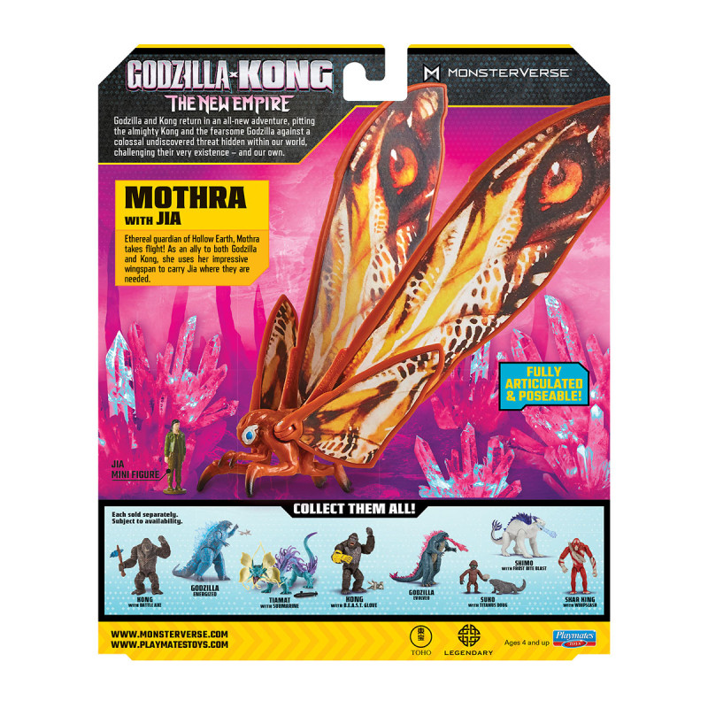 Набір іграшкових фігурок Godzilla vs. Kong Мотра 15см з Джією 2,5см (35207)