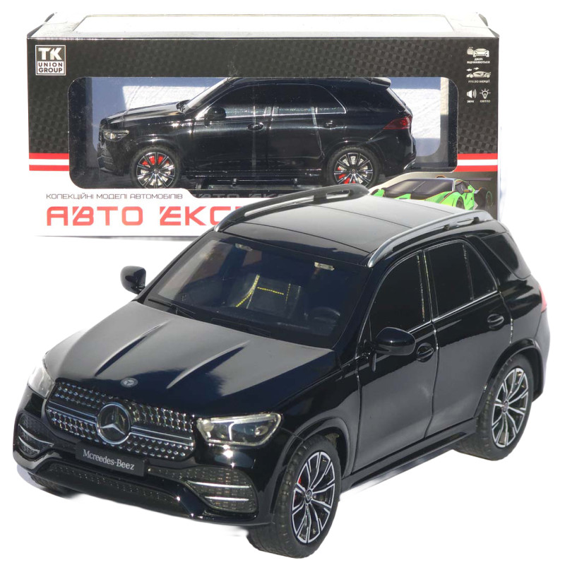 Машинка метал Mercedes-Benz GLE-Class АвтоЕксперт чорна 1:24 відкр двері капот багажник (1841-12)