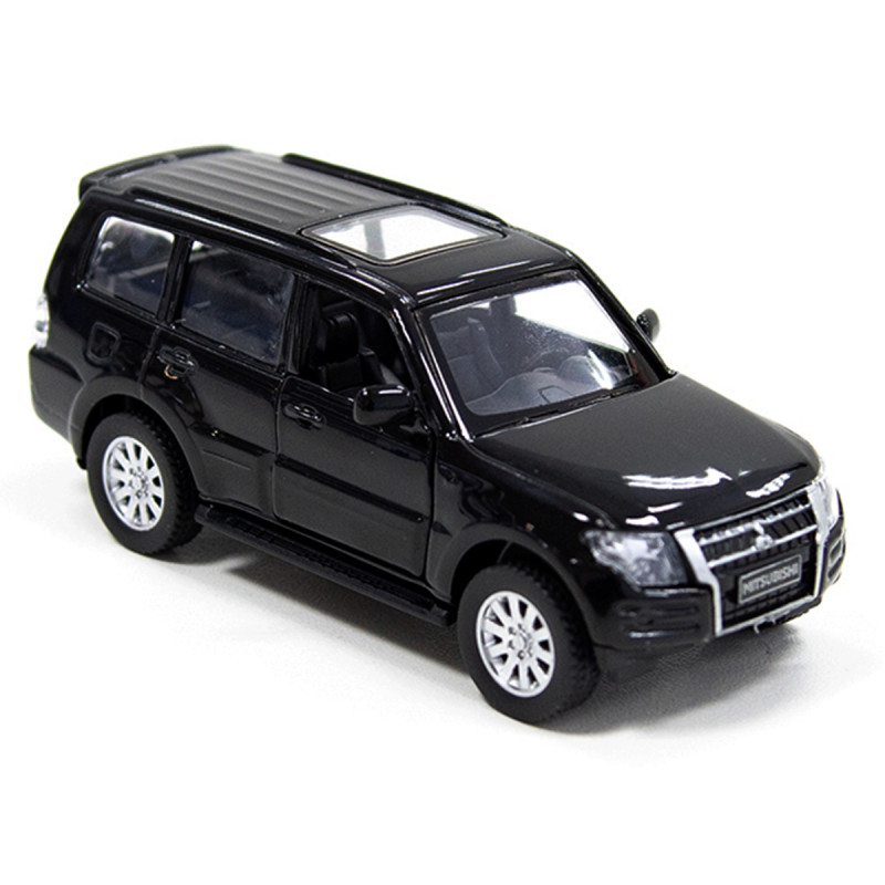 Іграшкова машинка металева MITSUBISHI PAJERO 4WD TURBO, мітсубісі паджеро турбо, чорний, відкр двері, інерція, 1: 43 (250284)