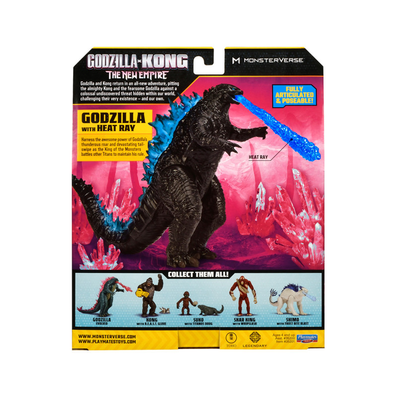 Ігрова фігурка Godzilla x Kong - Ґодзілла до еволюції з променем 15см шарнірна (35201)