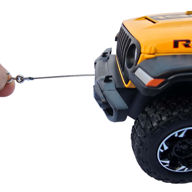 Машинка метал Jeep Wrangler Rubicon джип вранглер жовтий 1:24 світло звук 21,5*8*9см (GT - 94911)
