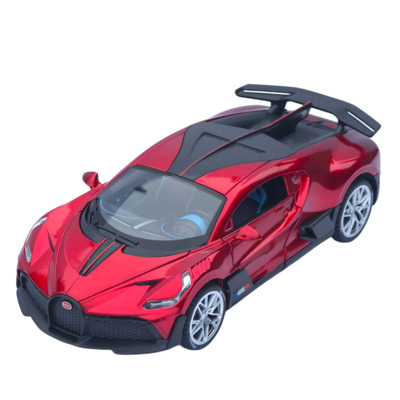 Машинка метал Bugatti Divo АвтоСвіт червона 1:22 світло звук інерція 20*10*5,5 см (AP-1978)