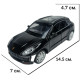 Машинка игровая Porsche Macan «АвтоЕксперт» Порше Макан, металл, черная, подсветка фар, звук, инерция, открываются двери, капот, 16*7*6, 15506
