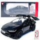 Машинка метал Tesla model X електрокар чорна Тесла 1:24 відкр двері баг капот звук світло 17,5*7,5*5,5см (EL 97188)