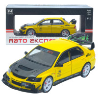 Машинка метал Mitsubishi Lancer Evolution IX АвтоЕксперт жовта 1:24 звук світло 21*8*7 см (G8119-55)