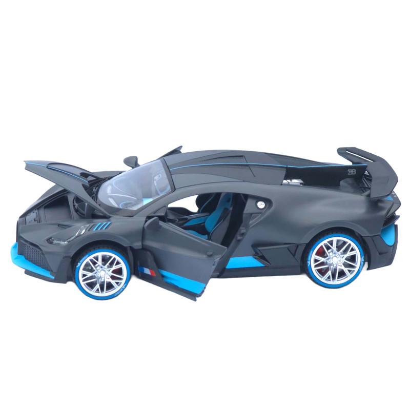 Машинка метал Bugatti Divo АвтоСвіт сіра 1:22 світло звук інерція 20*10*5,5 см (AP-1978)