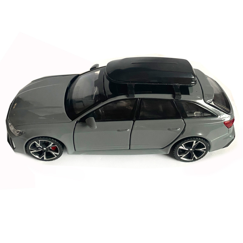 Іграшкова машинка металева Audi RS6, ауді, сіра, звук, світло, відкр двері, багажник, капот, Автоексперт, 1:32, 15*7*5см (ТК-10206/97056)