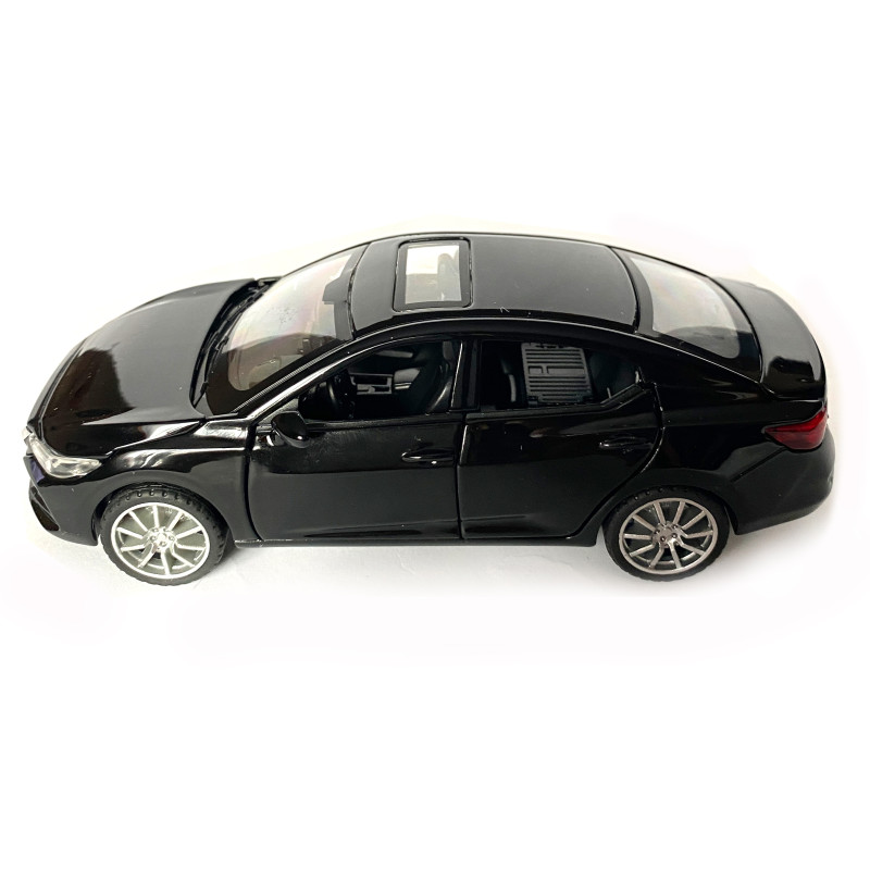 Іграшкова машинка металева Nissan Sylphy, ніссан, чорний, звук, світло, інерція, откр двері, капот, Автоексперт, 1:32,14,5*7*5 см (ТК-10584)