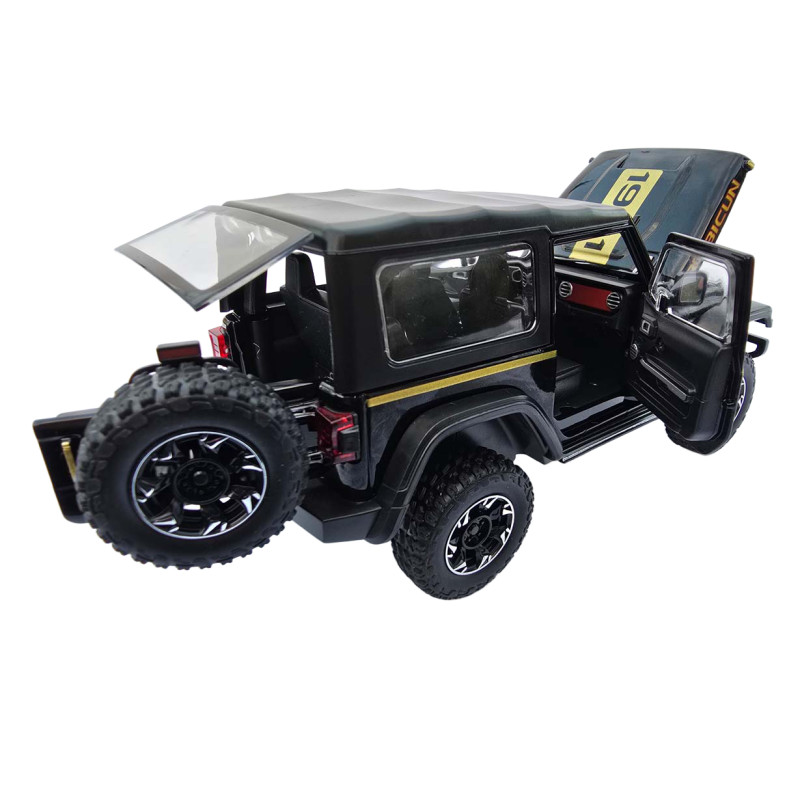 Машинка метал Jeep Wrangler Rubicon джип вранглер чорний 1:24 світло звук 21,5*8*9см (GT - 94911)