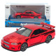 Машинка метал Nissan Skyline GT-R (R34) АвтоЕксперт червона хром 1:32 звук світло інерція (ТК-9360)