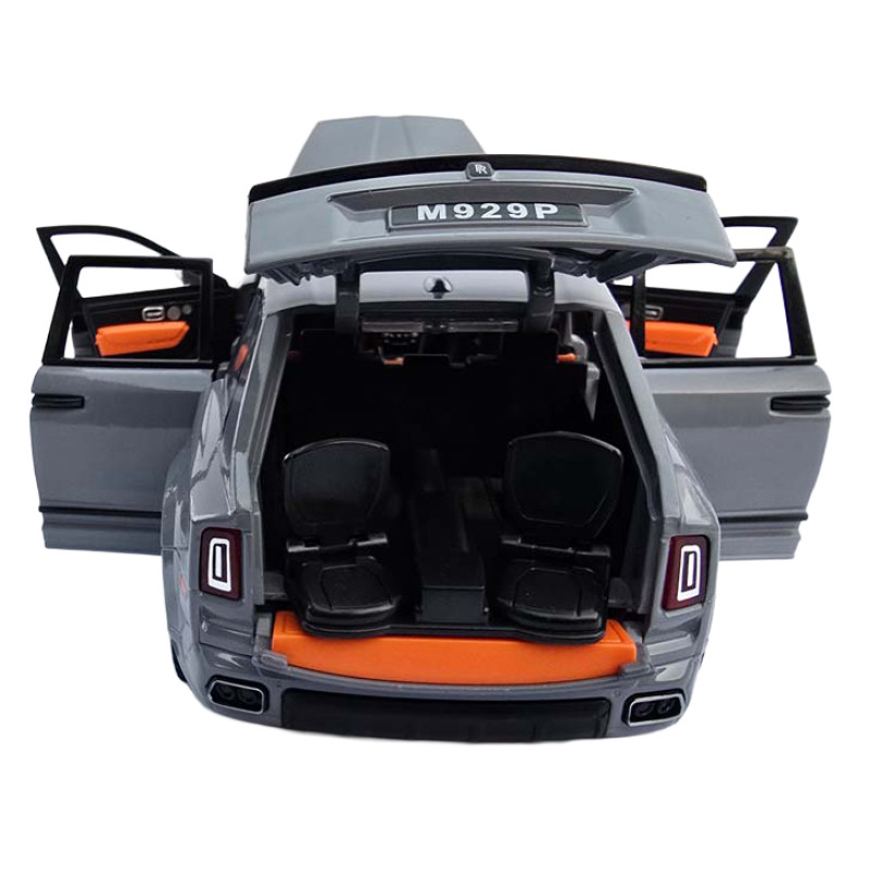 Машинка металева Rolls-Royce Cullinan 1:24 ролс ройс сірий світло звук 22*9*7,5см (RS-81720)