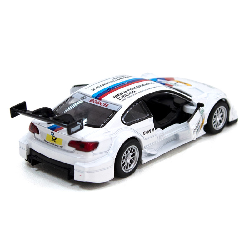 Іграшкова машинка металева BMW M3 DTM, БМВ, білий, відкр двері, інерція, 4*10*3см (250256)