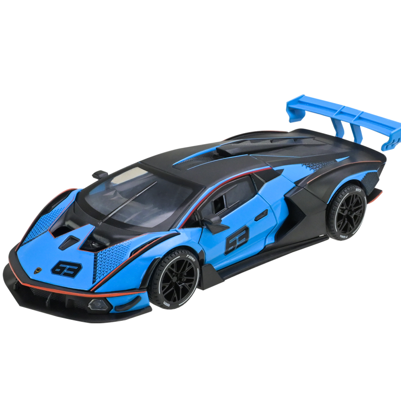 Машинка металл Lamborghini Essenza SCV12 Автопром синяя 1:24 свет звук откр двери 22*8,5*4,5 см (AP7700)