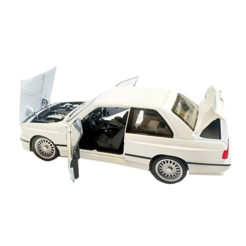Машинка металева BMW M3 БМВ 1986 купе біла АвтоЕксперт 1:24 світло звук відкр двері баг капот 20,5*8*5,5 см (GT-99641)