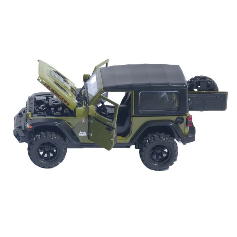 Машинка метал Jeep Wrangler Rubicon АвтоЕксперт зелена 1:32 світло звук інерція 14*6*6 см (LF-05124)