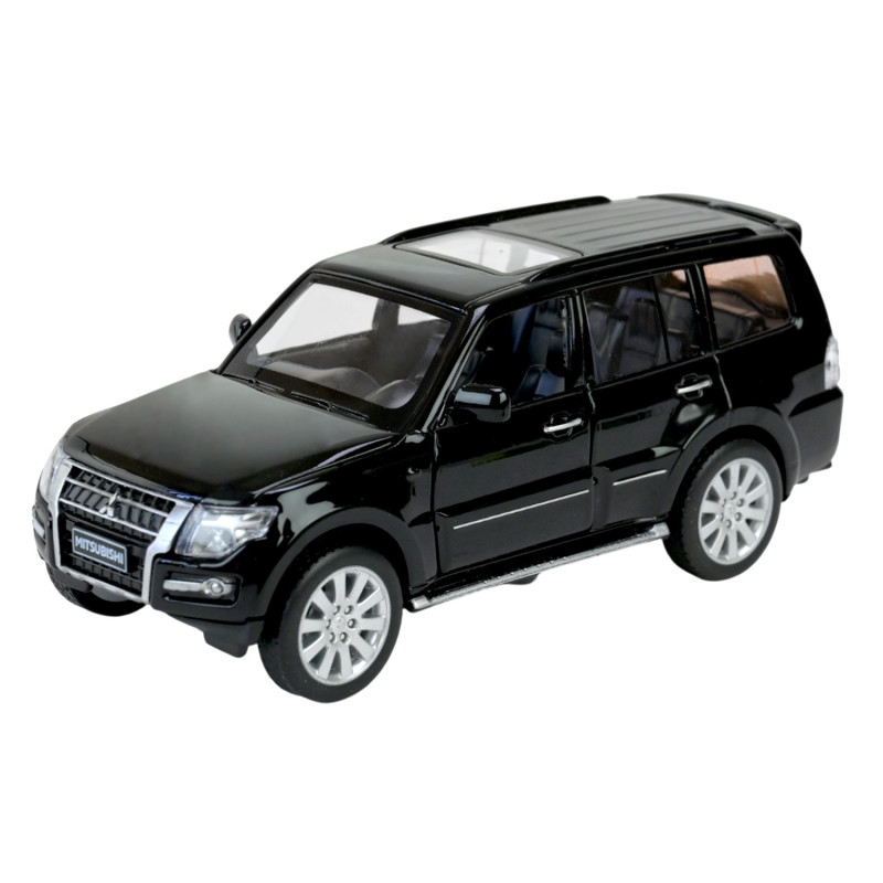 Машина метал Mitsubishi Pajero 4WD Turbo Мітсубісі чорна 1:33 світло звук 14,5*5,5*5,5см (68463B)