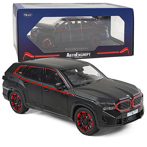 Машинка металева BMW X5 M Sports БМВ чорна АвтоЕксперт 1:24 світло звук відкр двері баг капот 20,5*8*7  см (GT-60104)