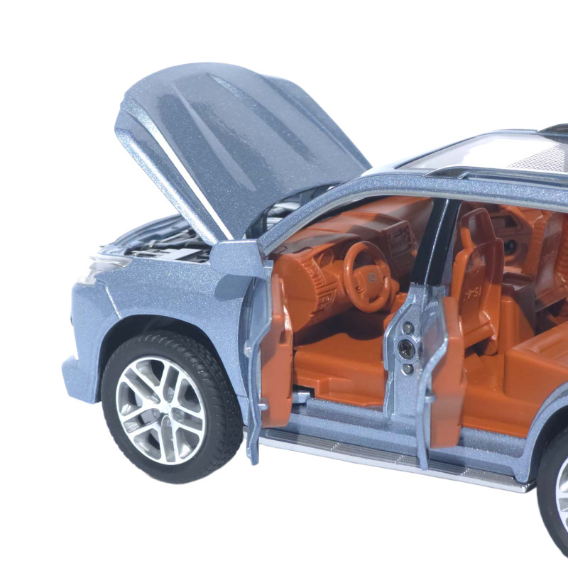 Машинка металл Lexus LX 570 АвтоЭксперт серая 1:24 звук свет инерция 20*8,5*8 см (G6498-5)