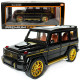 Машинка металева Mercedes-Benz G63 AMG Гелендваген (Гелік) мерседес чорний 1:24 світло, інерція, відкриваються двері, багажник, капот, 22*8*9,5см (AP- 1834)