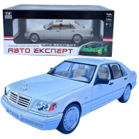 Машинка Mercedes-Benz W140 S біла метал 1:24 звук світло інерція 21*8*6,5см (1130-19)
