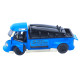 Машинка металл Volkswagen Type 2 (T1) синяя 1:32 свет звук инерция откр двери 2 доски (TK-19102)