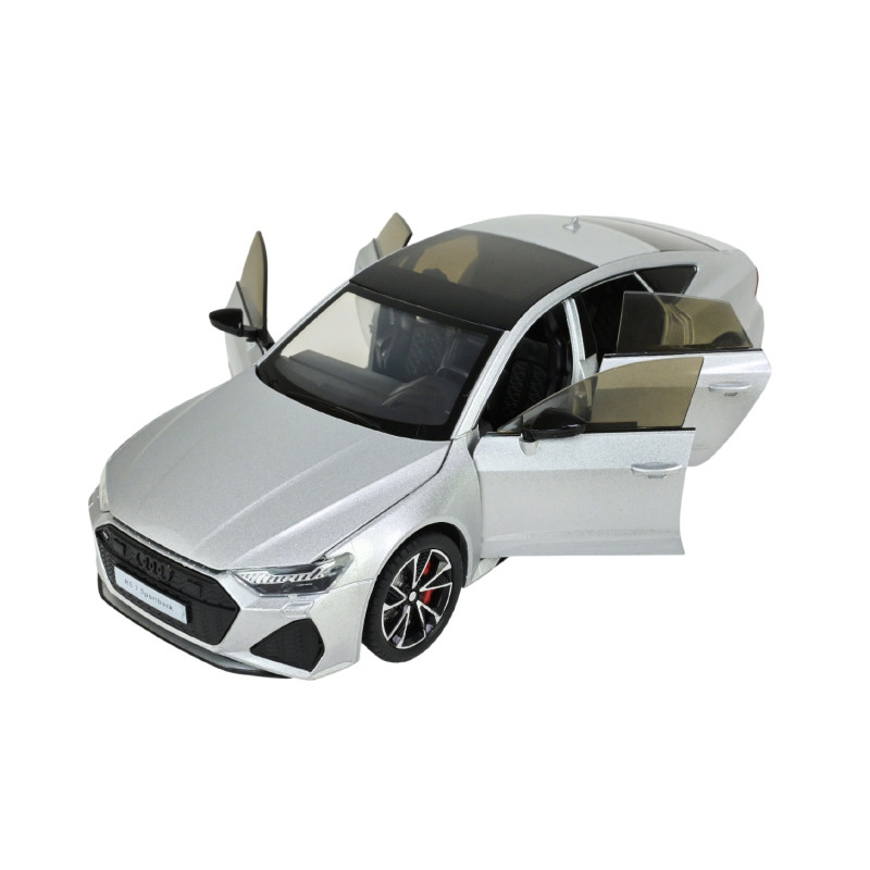 Машинка металева Audi RS7 Premium Sportback Ауді 1:24 срібляста звук світло 21*8*6 см (AP7755)