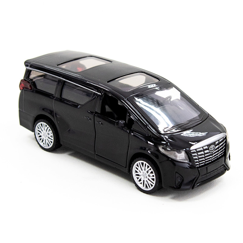 Іграшкова машинка металева TOYOTA ALPHARD, тойота альфард, чорний, відкр двері, інерція, 5*11*4см (250276)