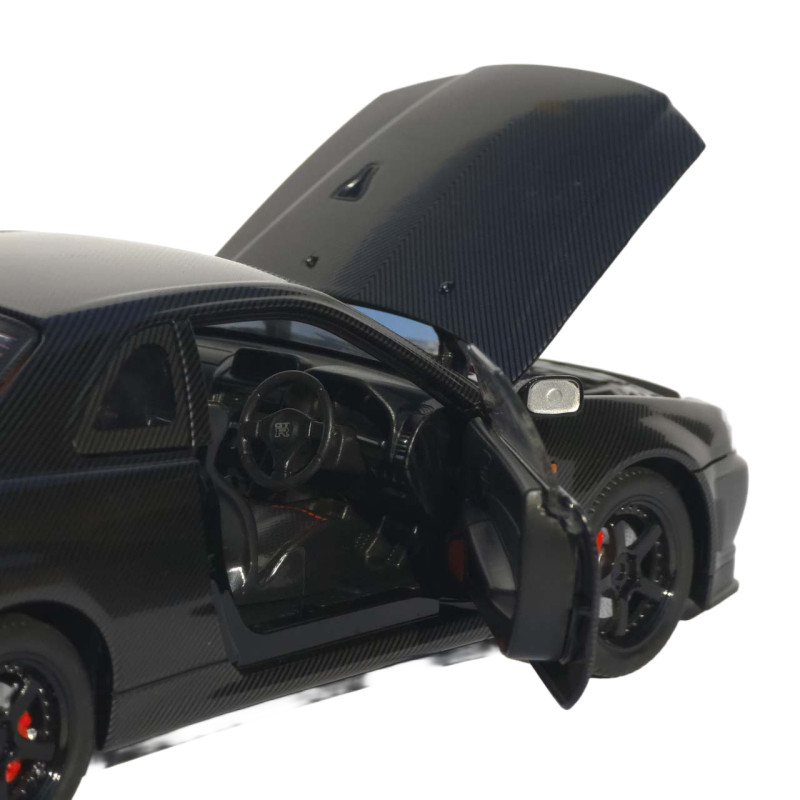 Машинка метал Nissan Skyline GT-R АвтоЕксперт карбон 1:24 звук світло інерція 21*8*6,5 см (G8317-48)