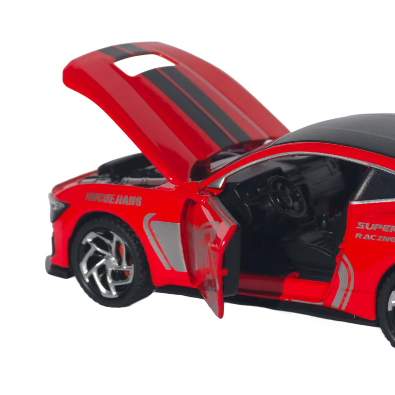Машинка метал Ford Mustang Shelby GT500 АвтоЕксперт червона 1:32 звук світло інерція 15*6*4 см (L-6514-86)