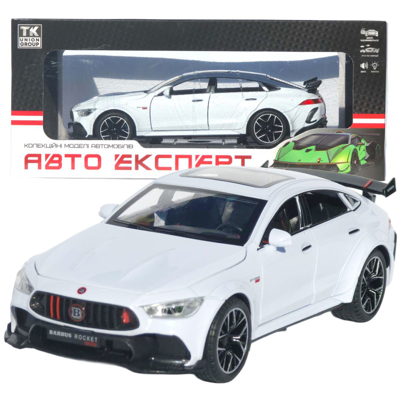 Машинка метал Brabus Rocket 900 АвтоЕксперт біла 1:24 звук світло відкр двері капот багажник (1206-15)
