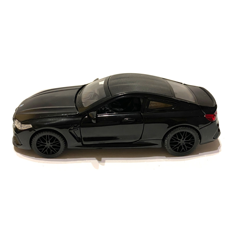 Іграшкова машинка металева BMW M8 Competition Coupe, БМВ, чорна, звук, світло, інерція, откр двері, багажник, капот, Автоексперт, 1:32, 14,9*4,9*5,9см (42212)