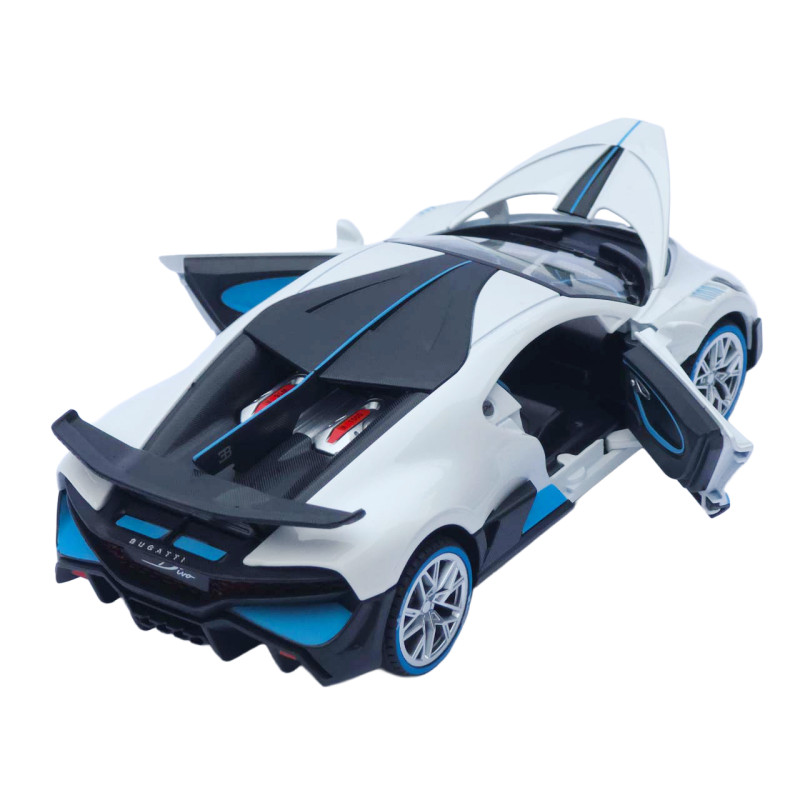 Машинка метал Bugatti Divo АвтоСвіт біла 1:22 світло звук інерція 20*10*5,5 см (AP-1978)