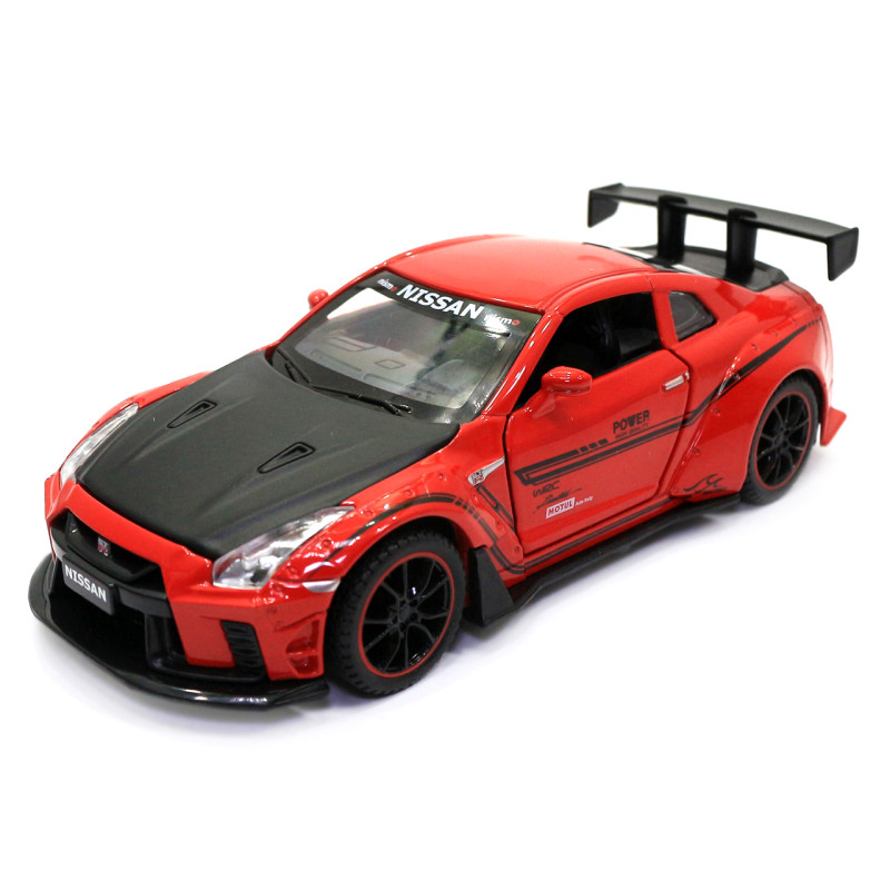 Іграшкова машинка металева Nissan GT-R «АвтоЕксперт» Ніссан ГТ-Р червоний звук світло 15*4*7 см (700701)